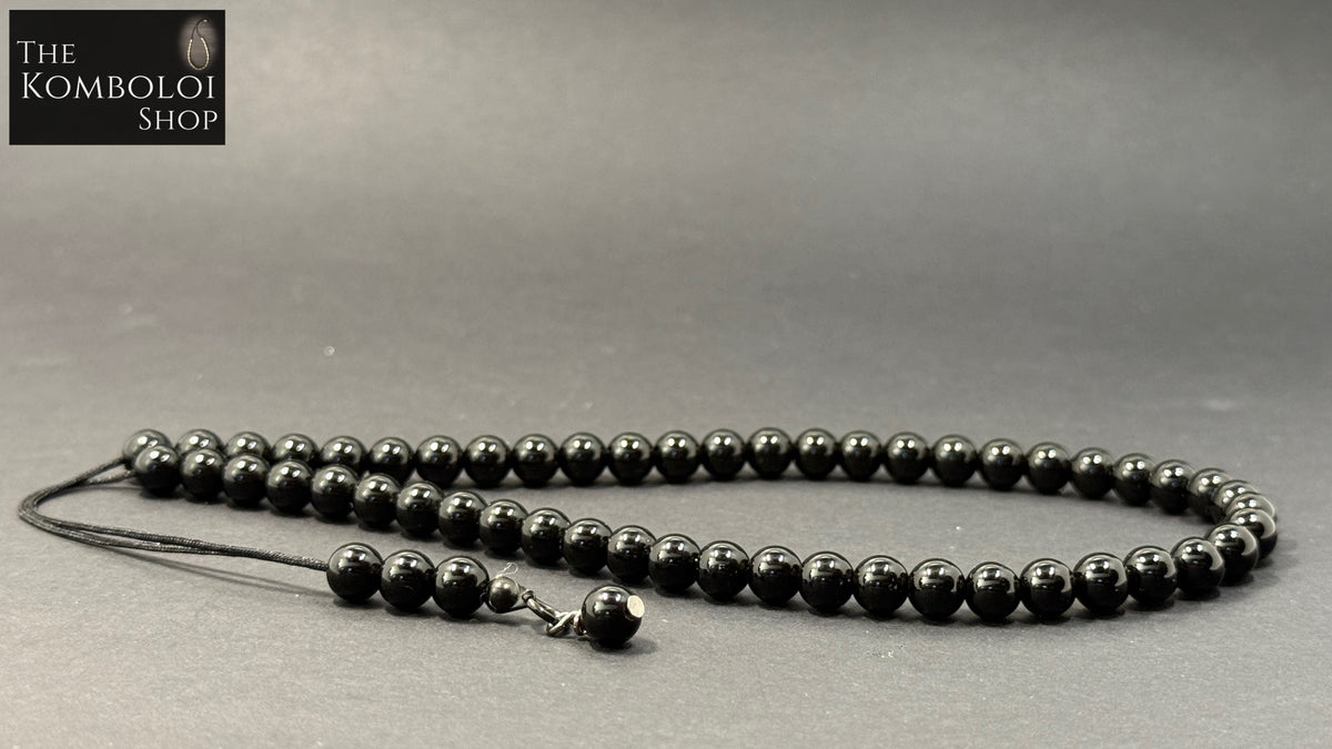 Cretan 51 Bead Komboloi / Worry Beads - Onyx