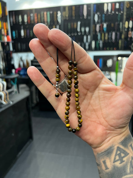 Tigers Eye 33 Bead Mini Komboloi / Worry Beads