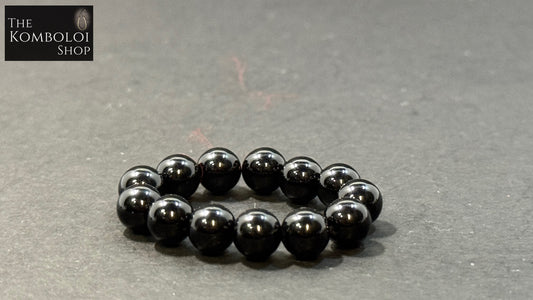Onyx Worry Bead Ring / Anxiety Ring