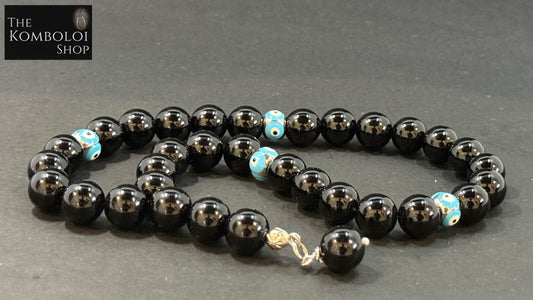 Onyx & Evil Eye 33 Bead Worry Beads