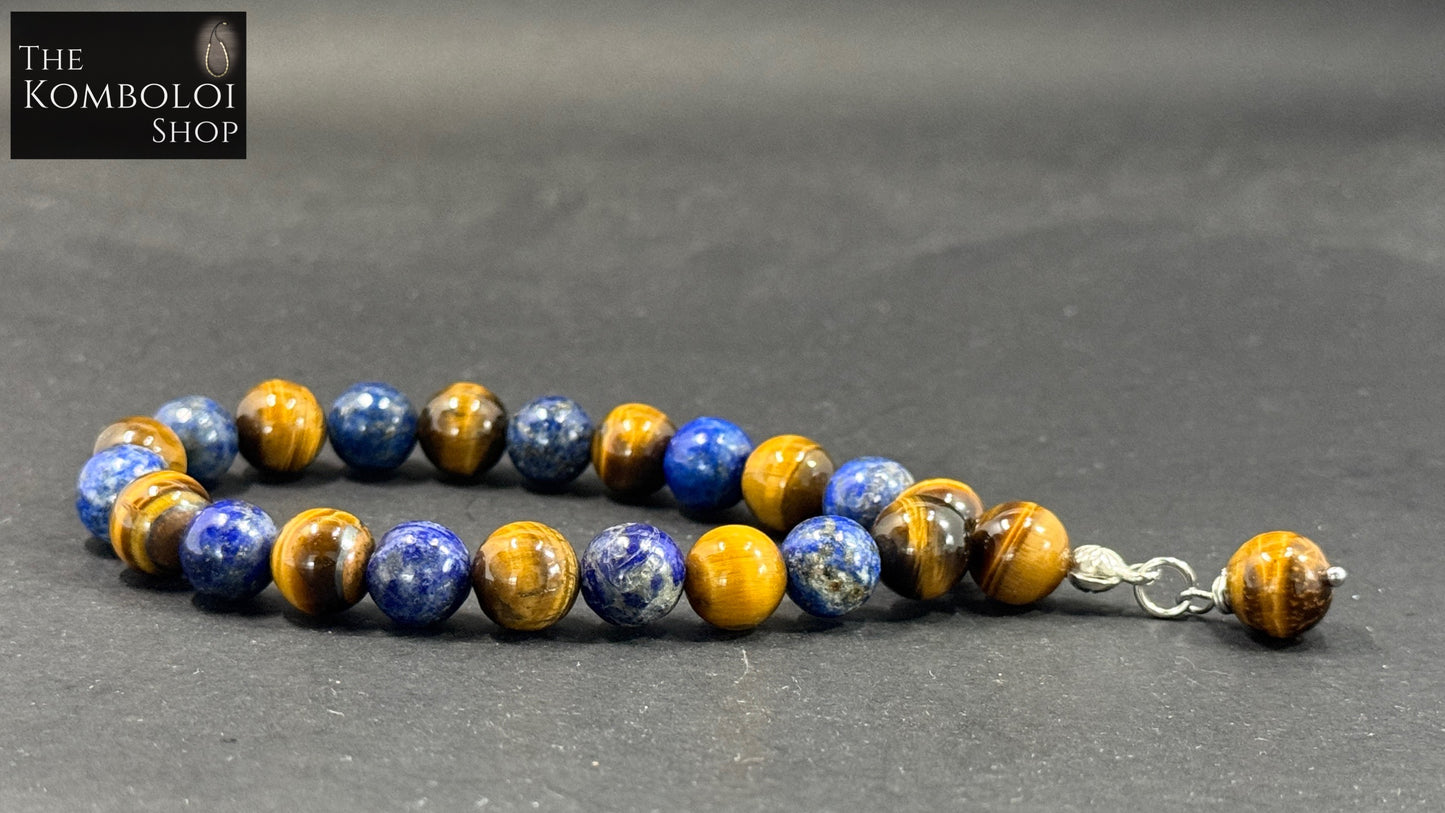 Tigers Eye & Lapis Lazuli Worry Beads