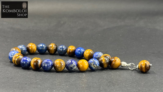 Tigers Eye & Lapis Lazuli Worry Beads