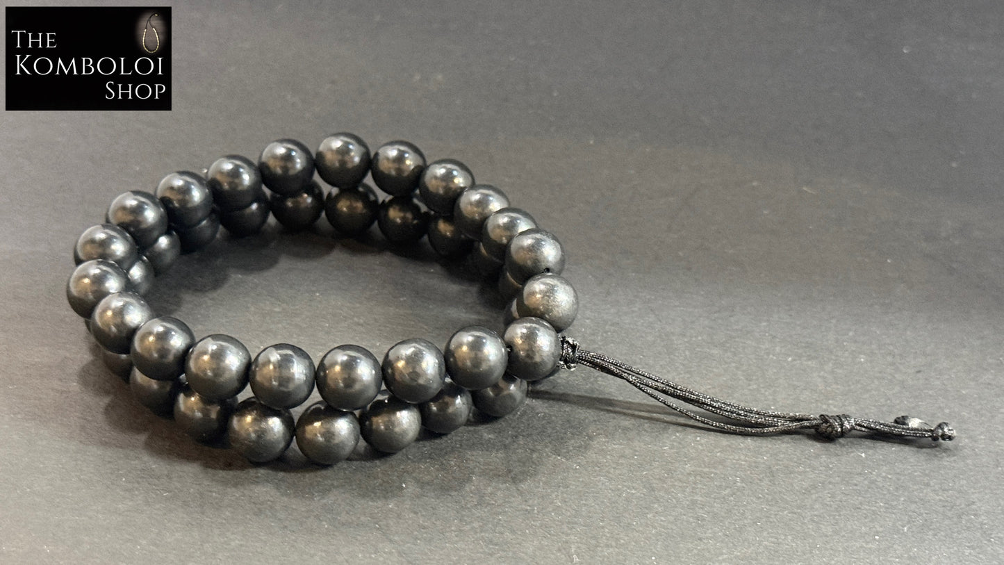 Shungite Komboloi / Worry Bead Bracelet -  MK3 V2