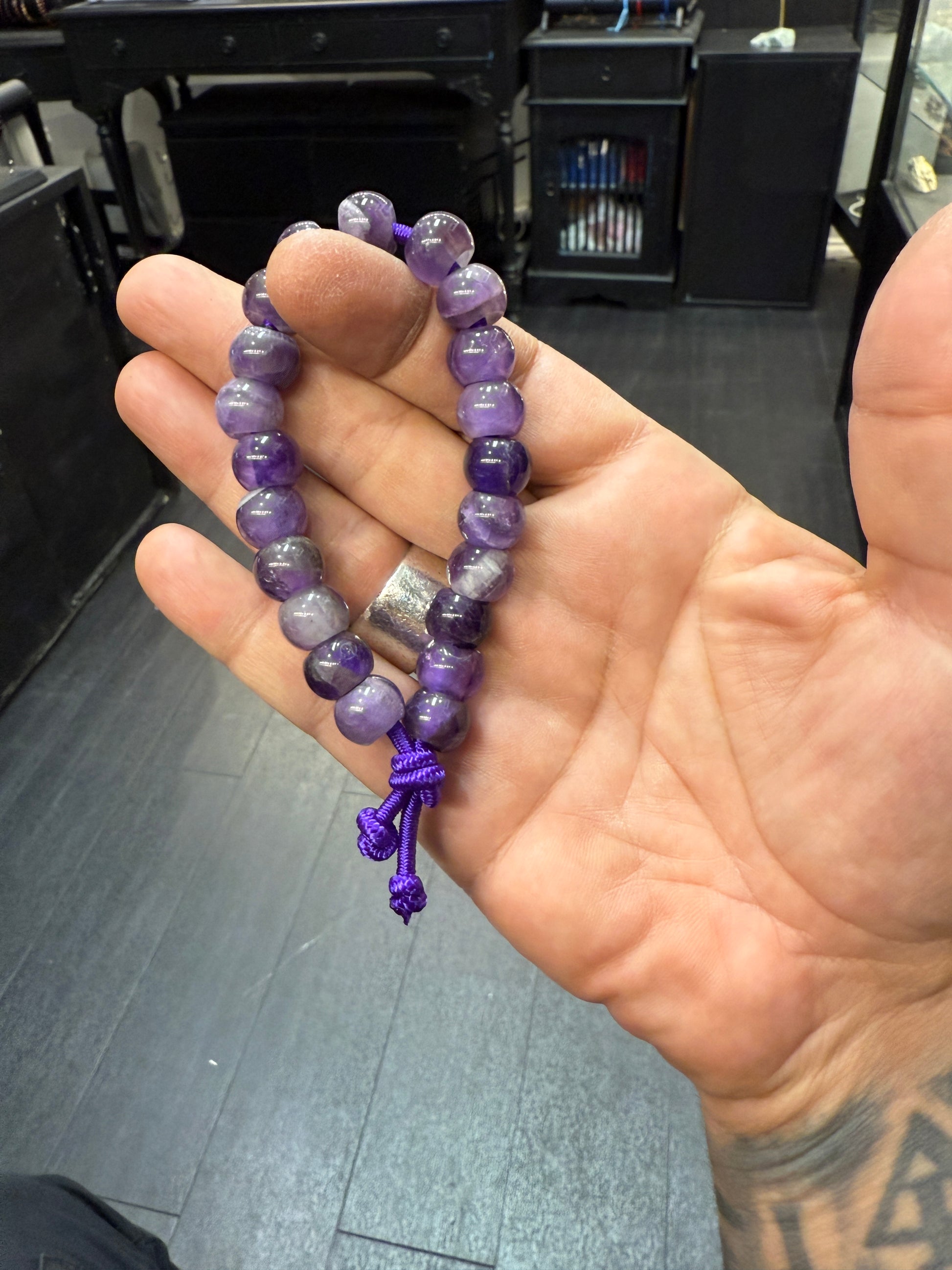 Amethyst Shock Series Wearable Worry Bead Bracelet 