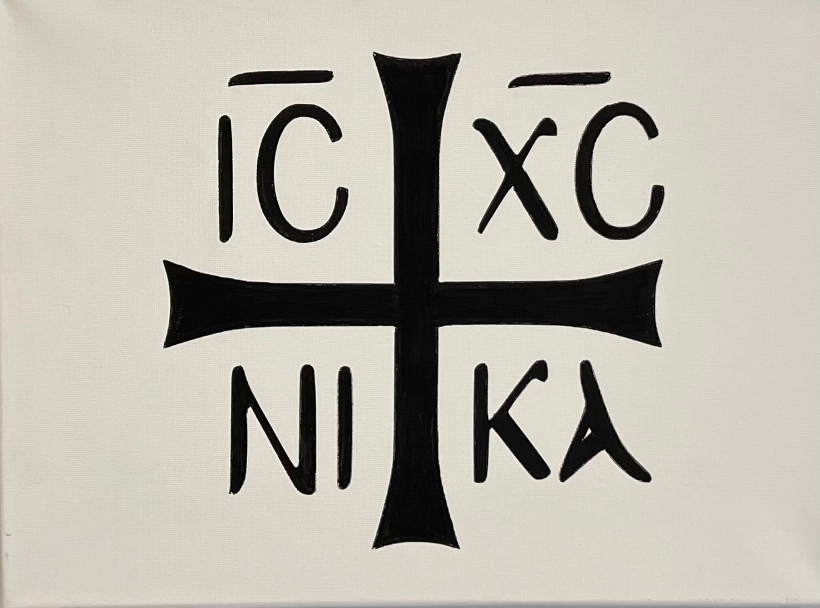 IC XC NIKA Hand Painted Canvas