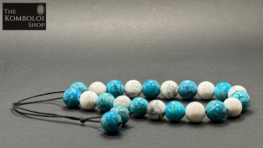 Marble & Howlite 21 Bead Komboloi