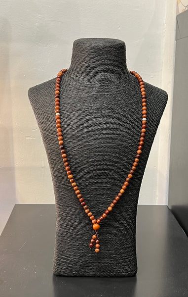 Rosewod Mala Bead Necklace / Wrap around Bracelet (108 Beads)