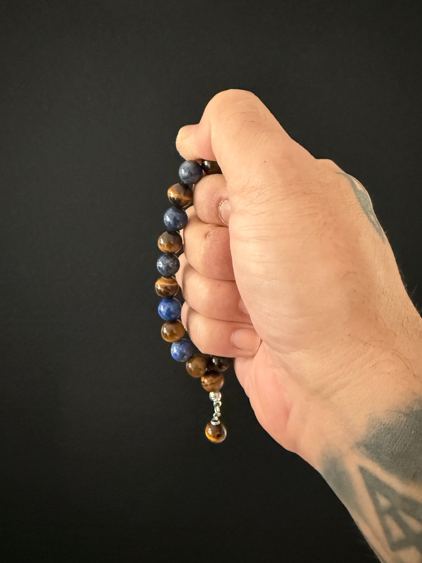 Tigers Eye & Lapis Lazuli Worry Beads