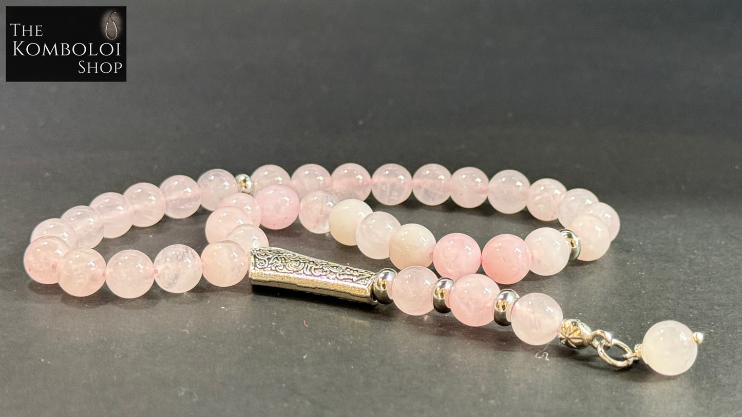 Ottoman Collection - 33 Bead Masbaha / Tasbih - Rose Quartz
