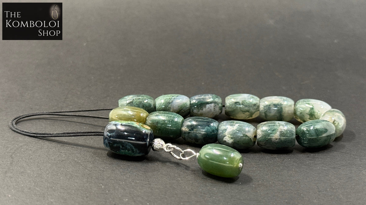 Moss Agate Bead Komboloi