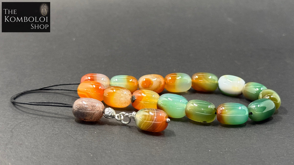Agate & Peacock Jasper Bead Komboloi