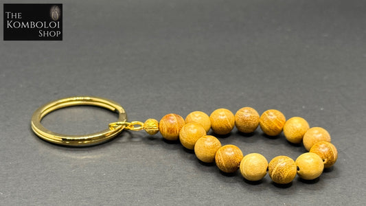 Sandlewood Komboloi / Worry Bead Keyring