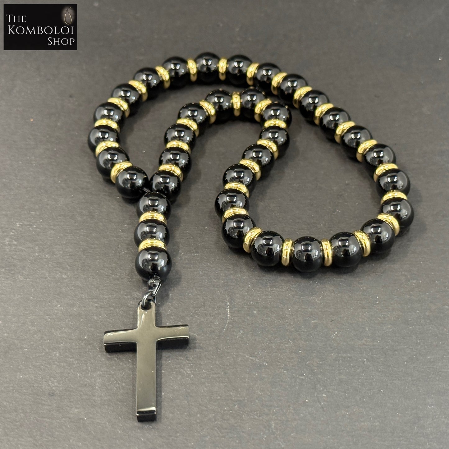 Royal Collection – 33 Bead Onyx Orthodox Prayer Beads