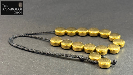 18k Gold Plated Brass Lucky 13 Komboloi