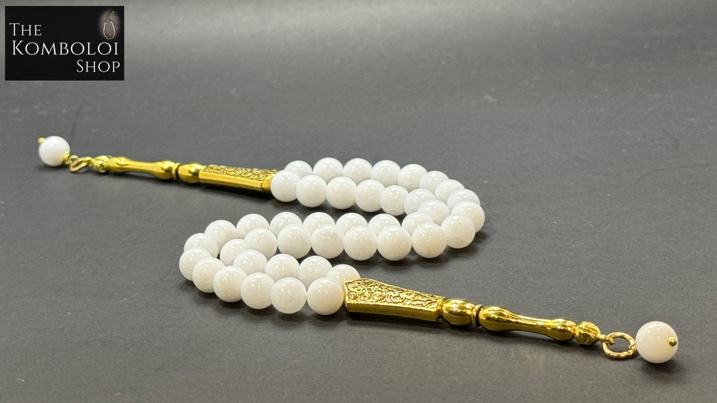 Hybrid White Jade Worry Beads / Skill Toy / Fidget