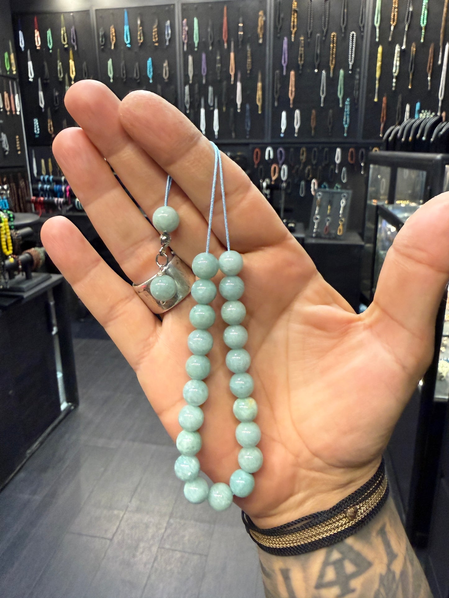 Burmese Jade 21 Bead Komboloi