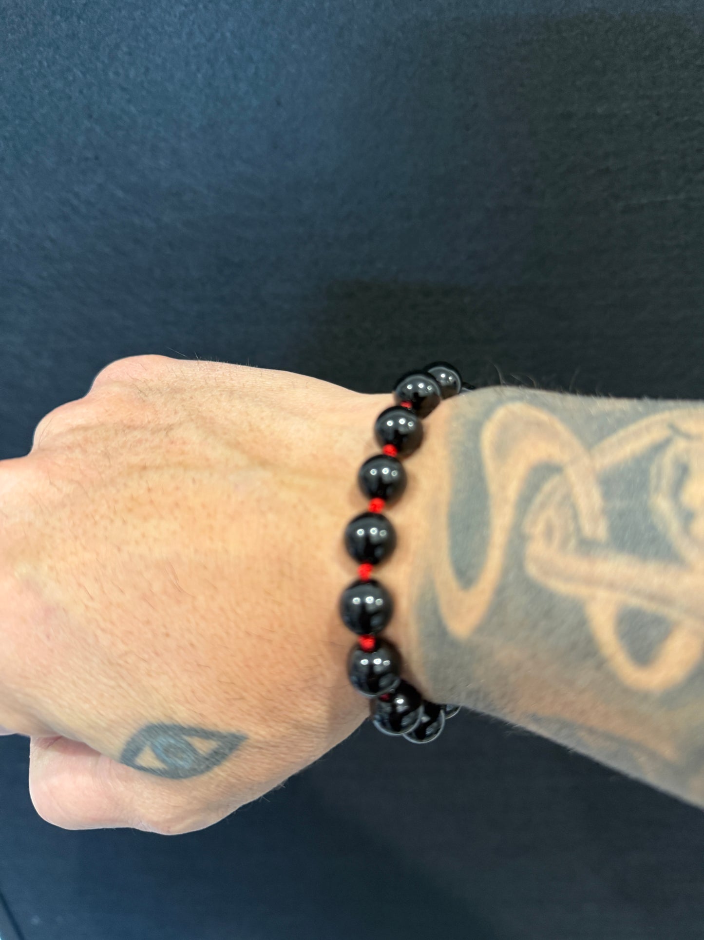 Onyx Hand Knotted Worry Bead Bracelet