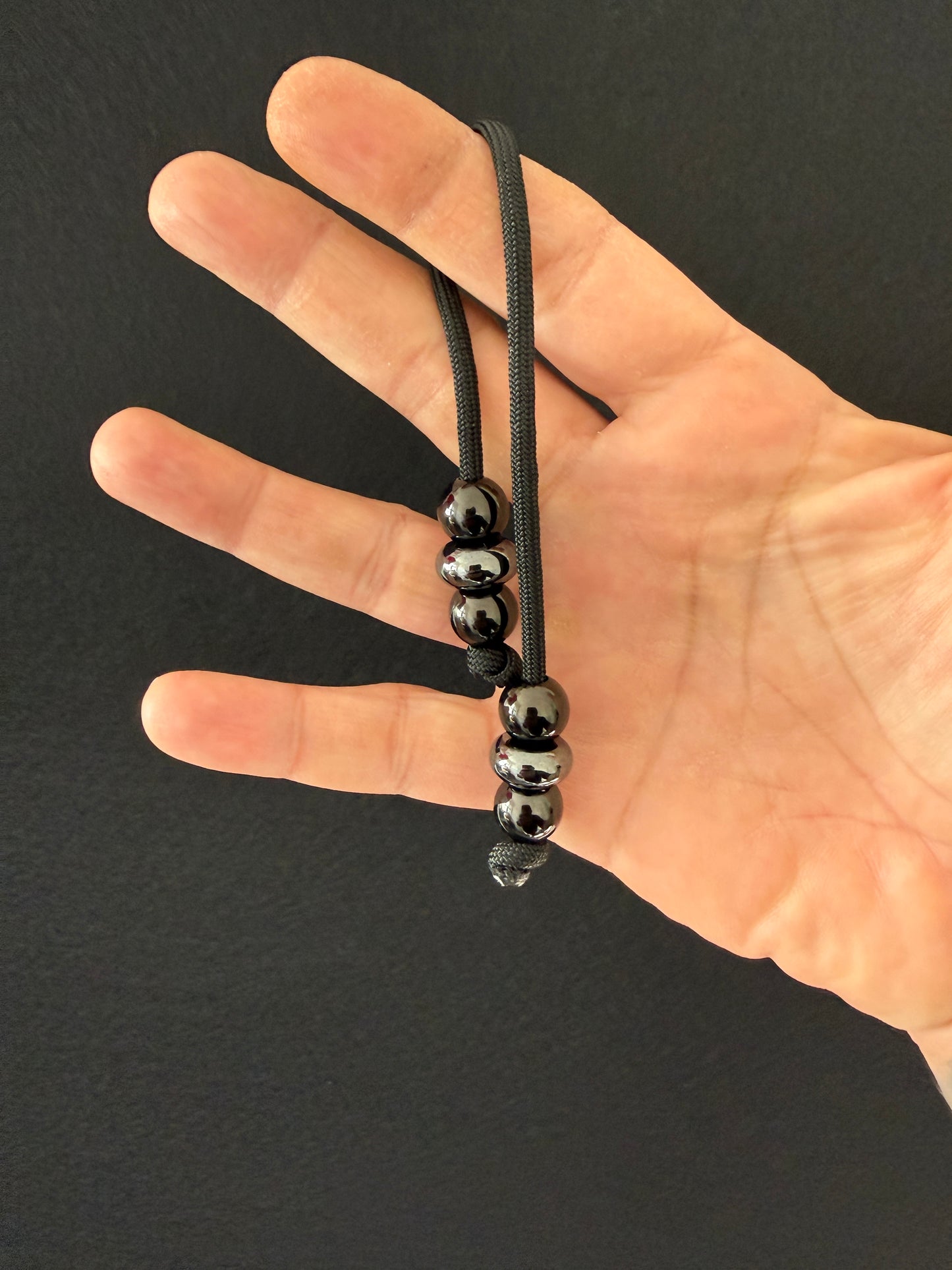 Stainless Steel & Hematite Begleri