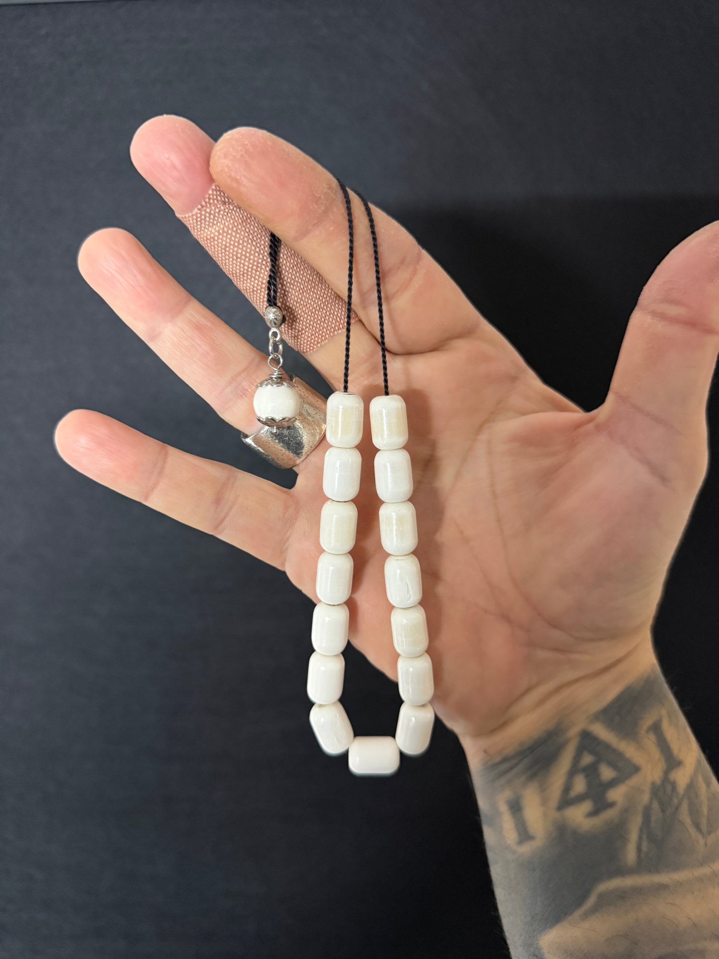 Silk Strung Camel Bone Komboloi / Worry Beads