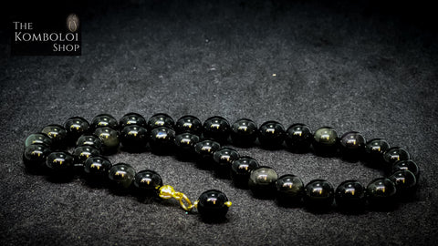 Obsidian 33 Bead Worry Beads