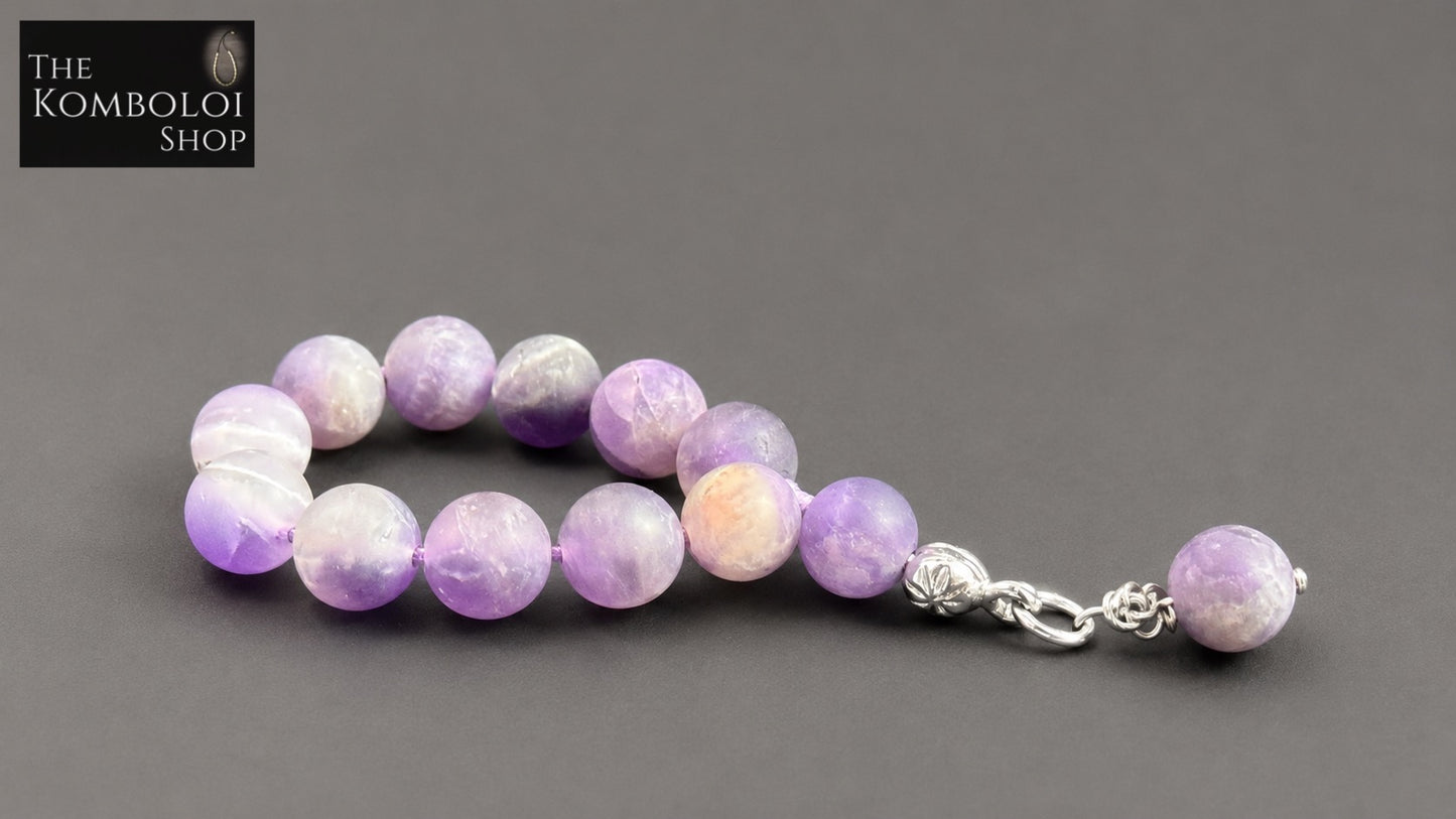 Frosted Amethyst Mini Ottoman (Worry Beads / Tasbih / Misbaha)