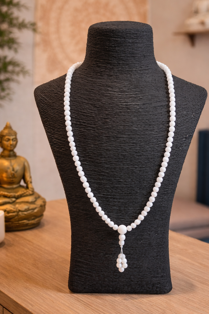 108 Bead White Jade Mala