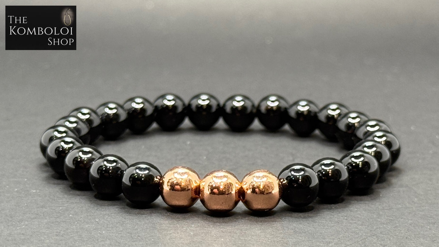Copper & Onyx Bracelet