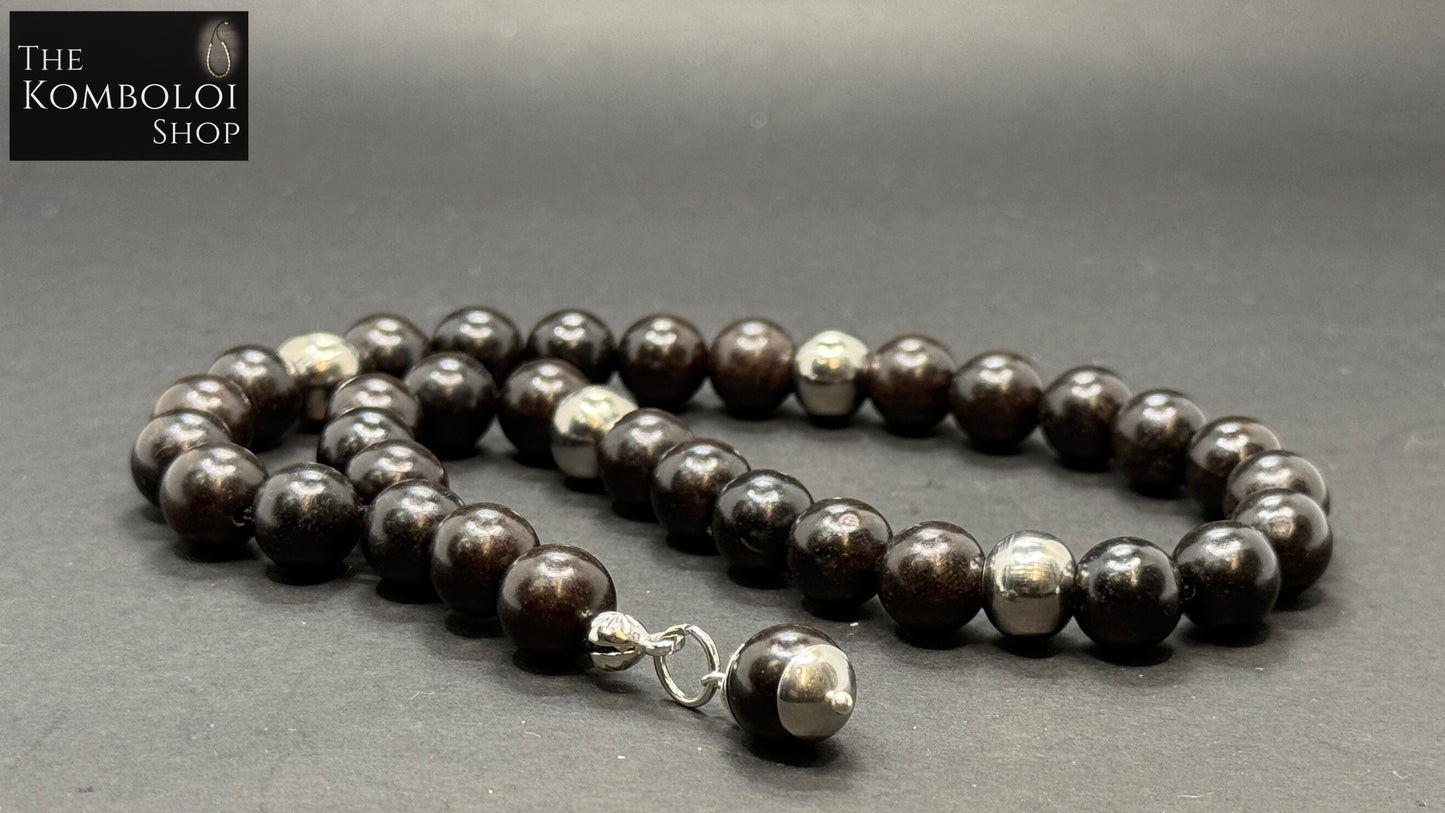 Ebony & Steel 33 Bead Worry Beads