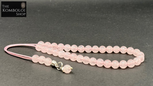 Rose Quartz 33 Bead Mini Komboloi / Worry Beads