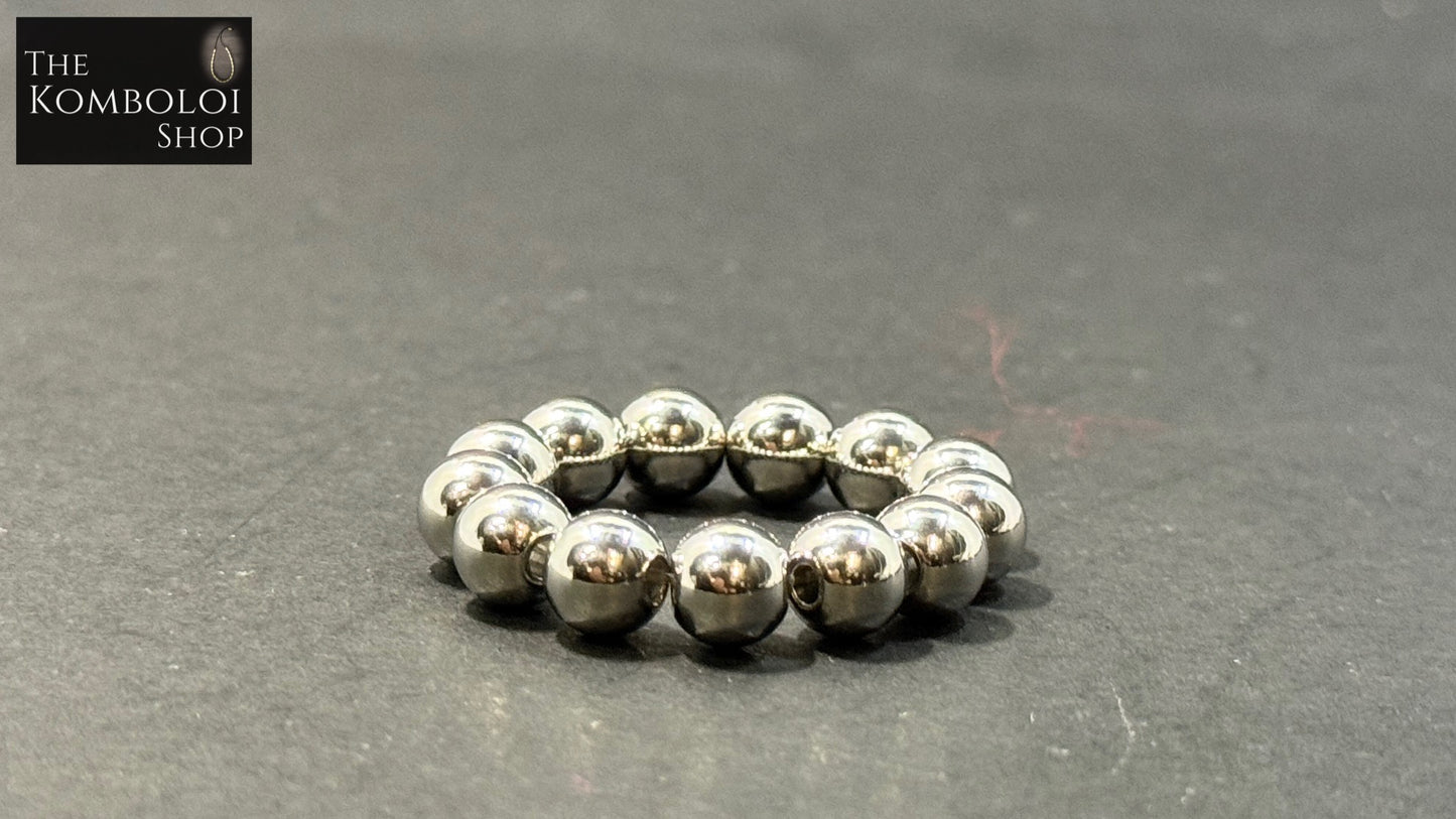 Stainless Steel Worry Bead Ring / Anxiety Ring
