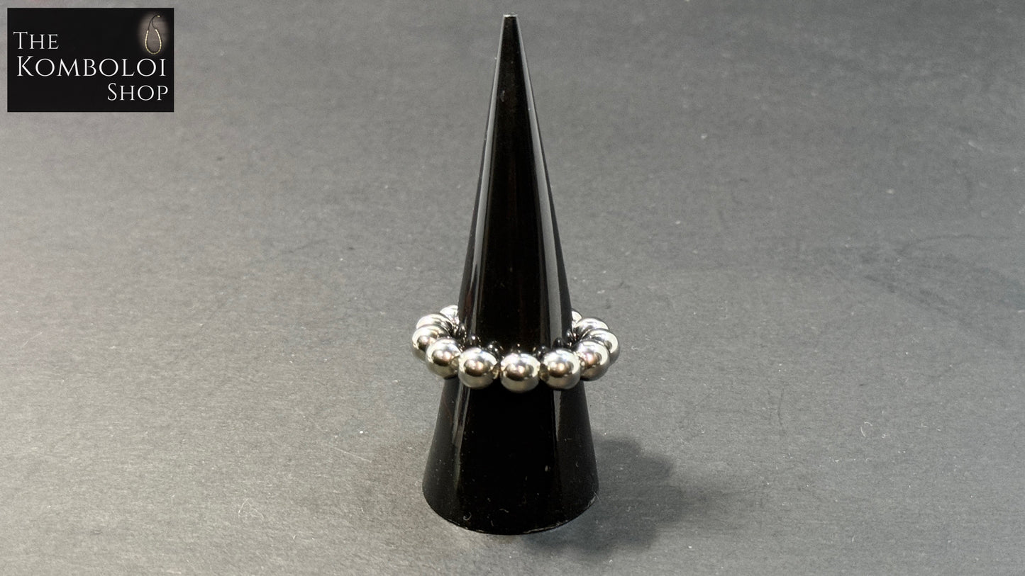 Stainless Steel Worry Bead Ring / Anxiety Ring