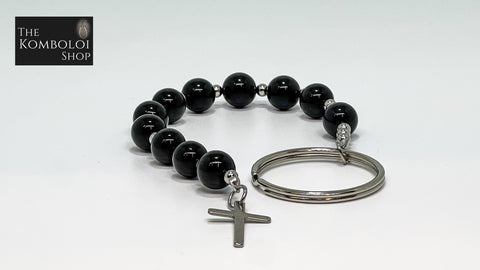 Irish Penal Rosary - Obsidian