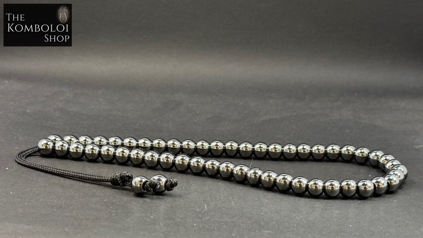 Cretan 51 Bead Komboloi / Worry Beads - Hematite