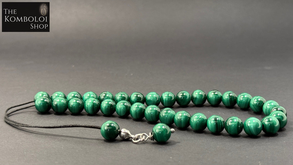 Malachite 33 Bead Komboloi / Worry Beads