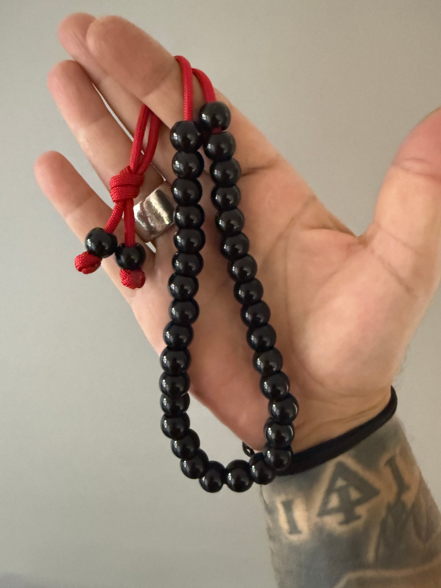Black Stone 33 Bead Komboloi