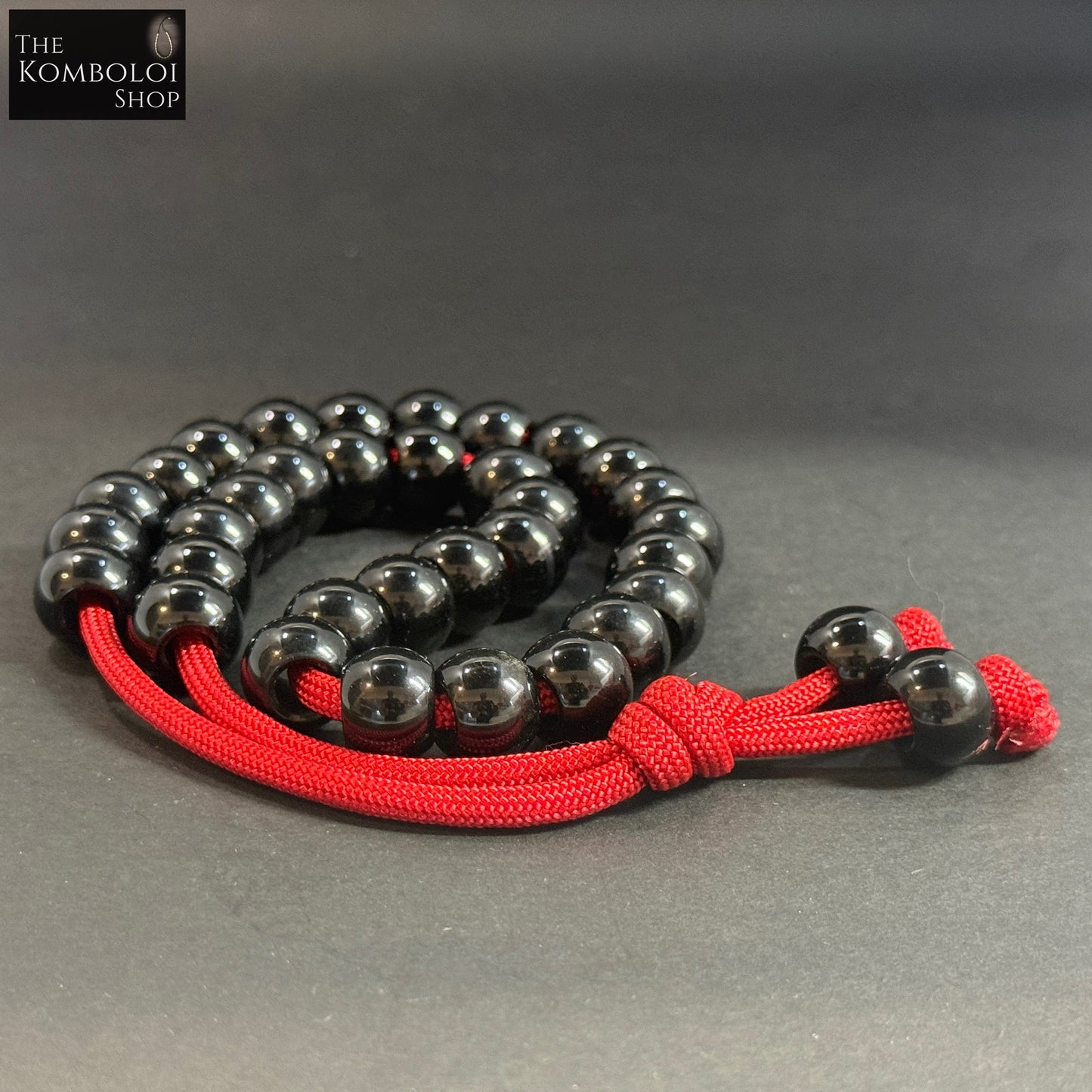 Black Stone 33 Bead Komboloi