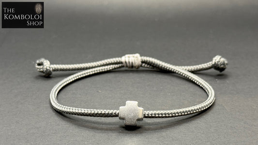 Minimalist Paracord & Stainless Steel Cross Protection Bracelet