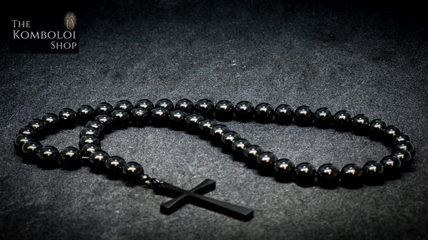 Mother of Pearl 50 Bead Orthodox Prayer Beads with Stainless Steel Cross