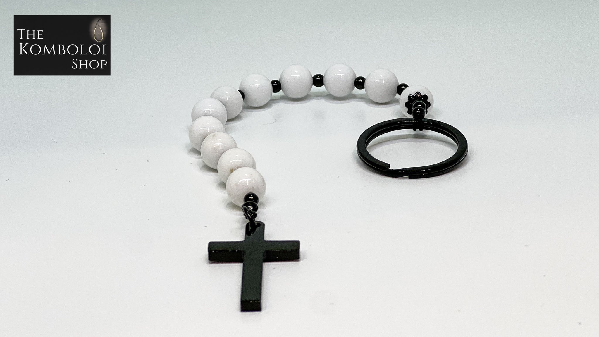 Irish Penal Rosary - White Jade