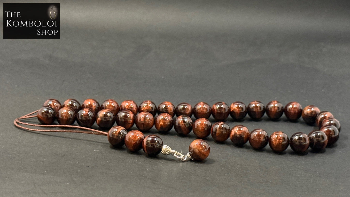 Red Tiger’s Eye 33 Bead Komboloi