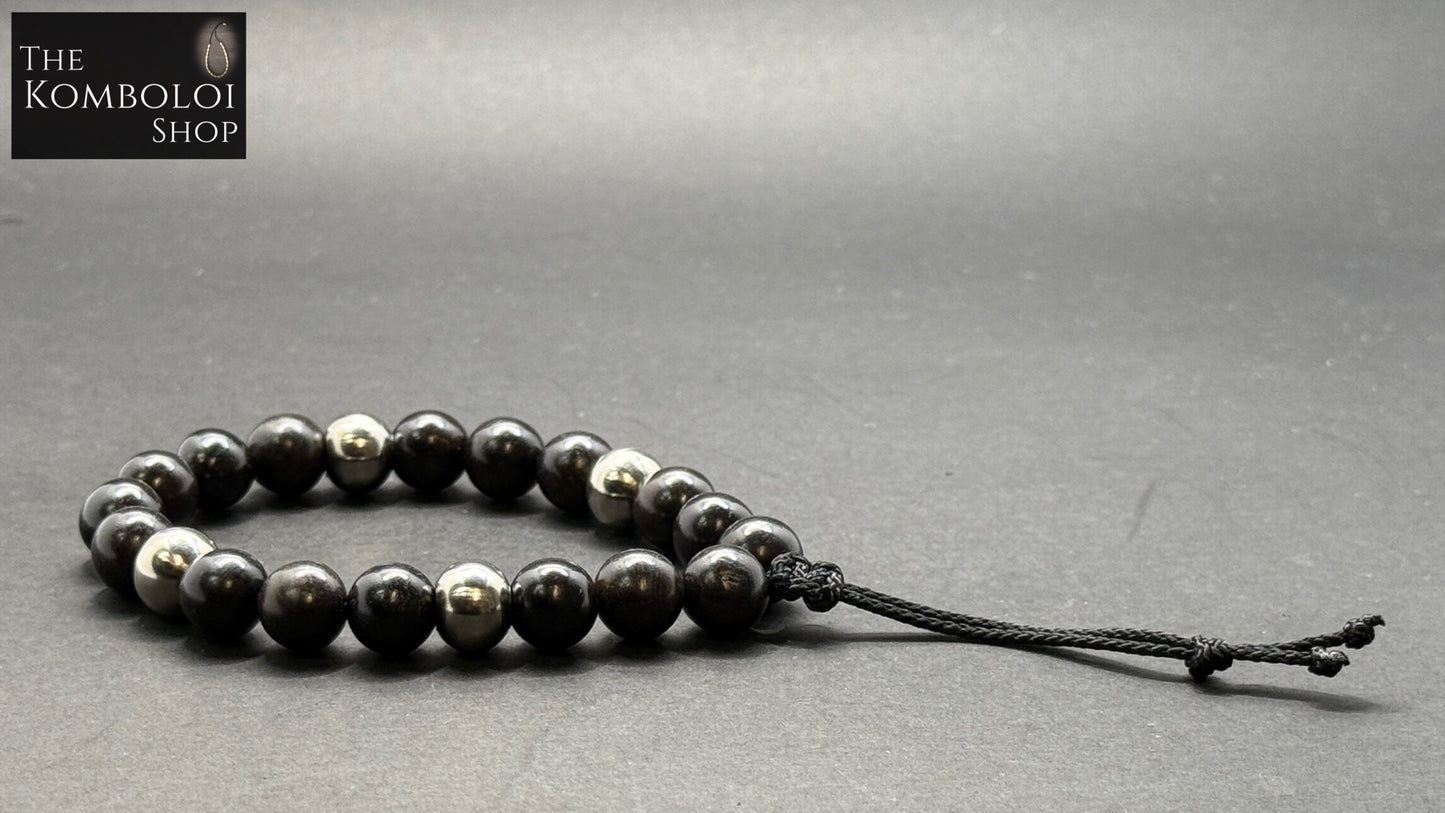 Ebony & Steel Worry Beads - Wearable MK3 (Short)