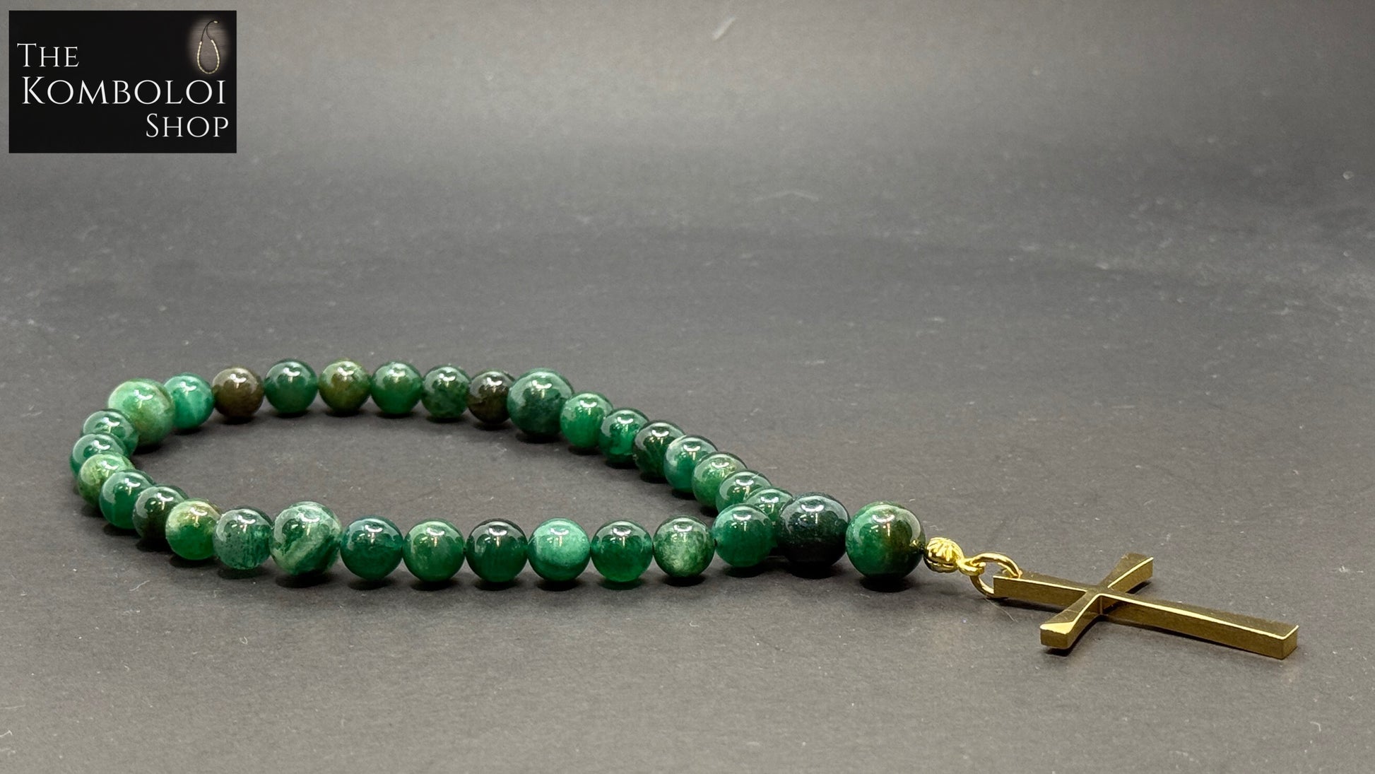 Emerald Anglican Rosary Beads