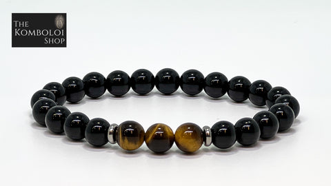Onyx & Tigers Eye Bracelet