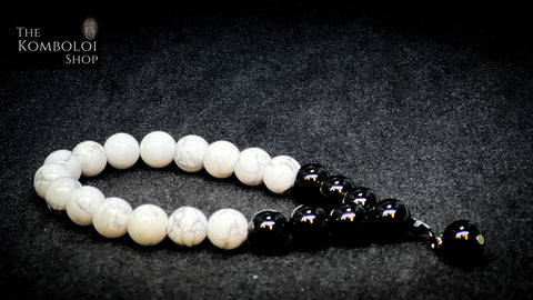 Onyx & Howlite Wearable Worry Beads