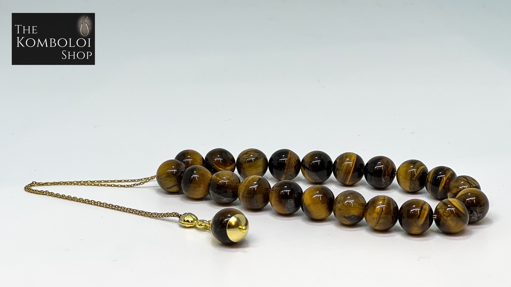 Tiger’s Eye 21 Bead Chained Komboloi
