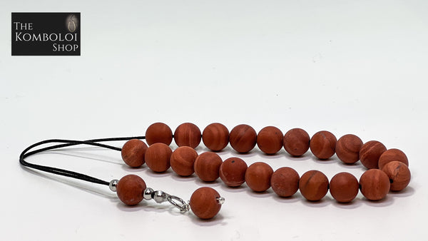 Red Jasper (Matte) Komboloi / Worry Beads