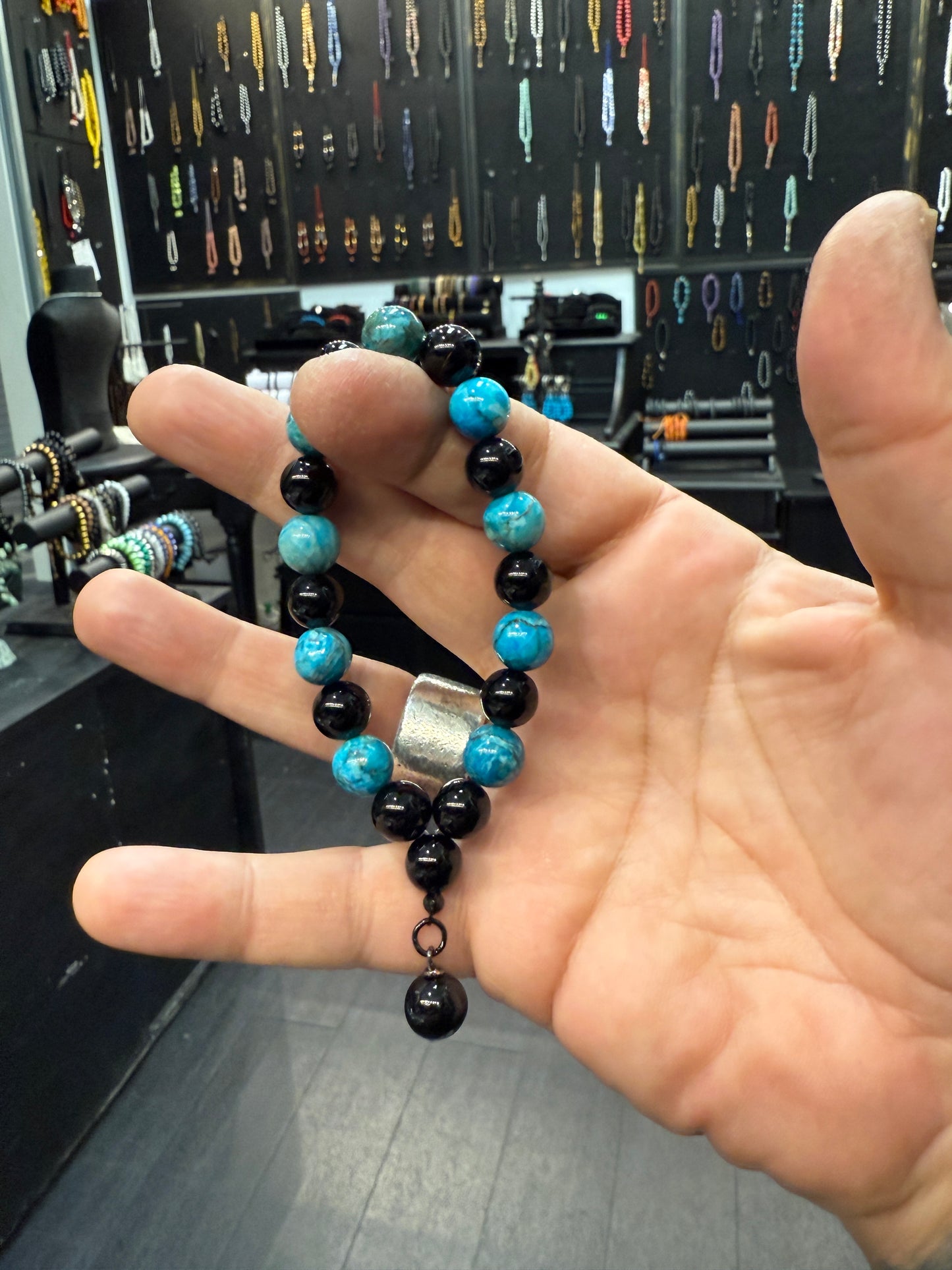 Onyx & Marble Wearable Worry Beads
