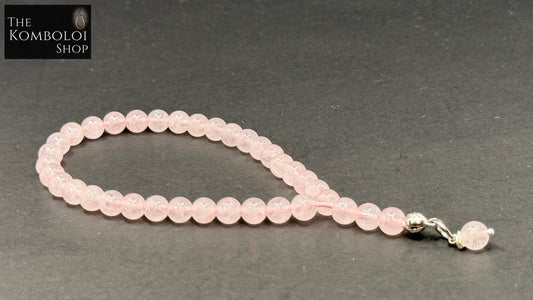 Rose Quartz 33 Bead Mini Komboloi / Worry Beads