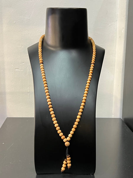 Pine Mala Bead Necklace / Wrap around Bracelet (108 Beads)
