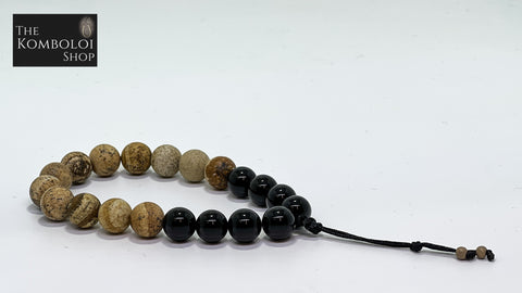 Onyx & Picture Jasper Worry Beads